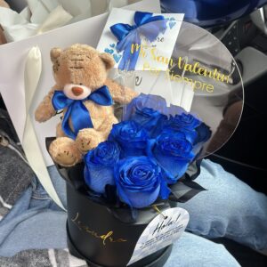 8-Box Blue + Peluche y acrílico