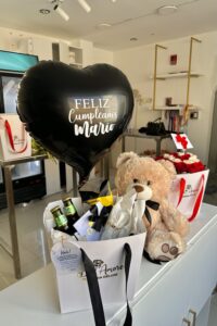 Cubeta Corona + peluche de 60cm
