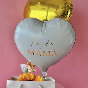 02 globos corazón N18 Dorado