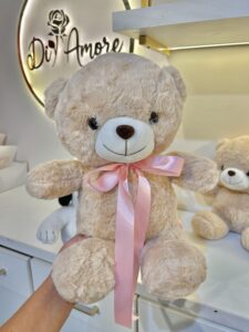 Peluche de 30 cm lazo rosado