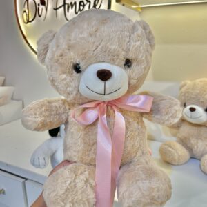 Peluche de 30 cm lazo rosado