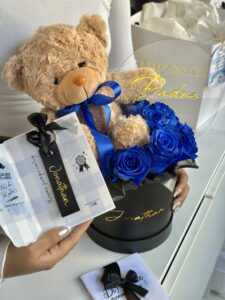 Box Blue + acrílico y peluche