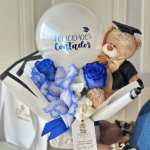 Bouquet graduado azul
