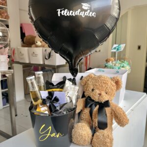 Cubeta Corona + peluche de 30cm